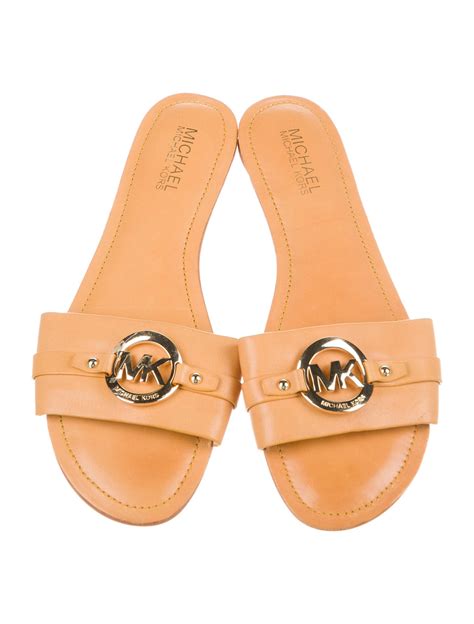 hudson bay michael kors slippers|Michael Kors leather slides.